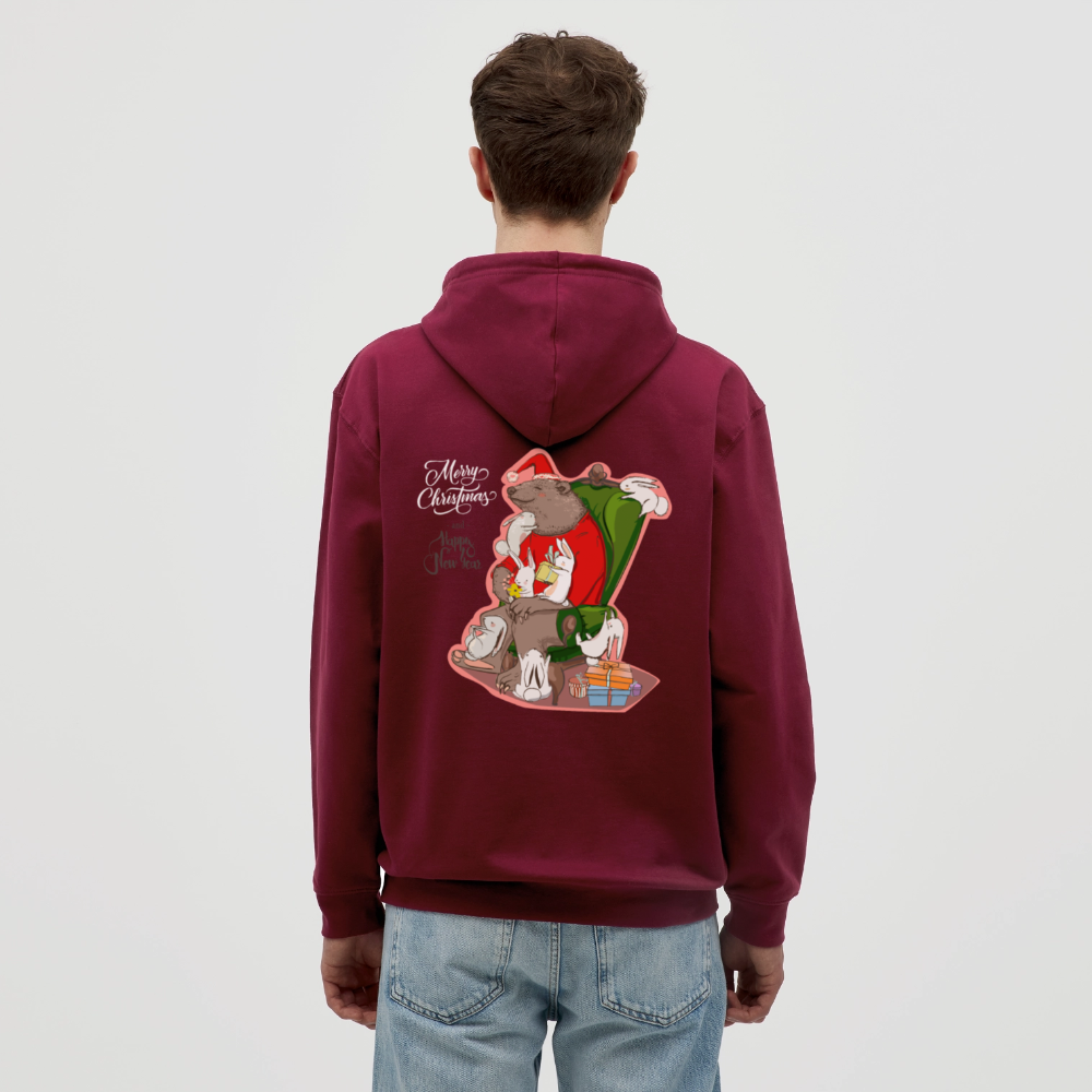 Christmas Bear Unisex Hoodie - bordeaux