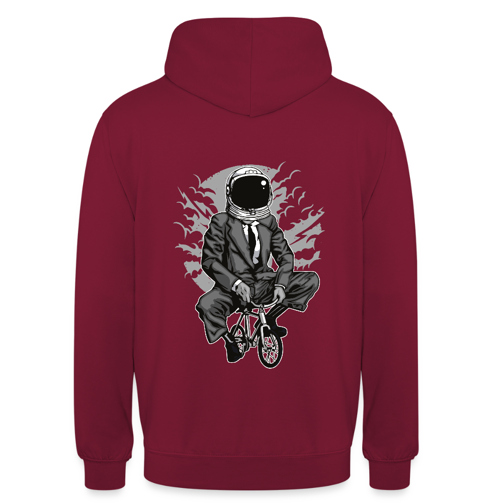 Bike to the moon Unisex Hoodie - bordeaux