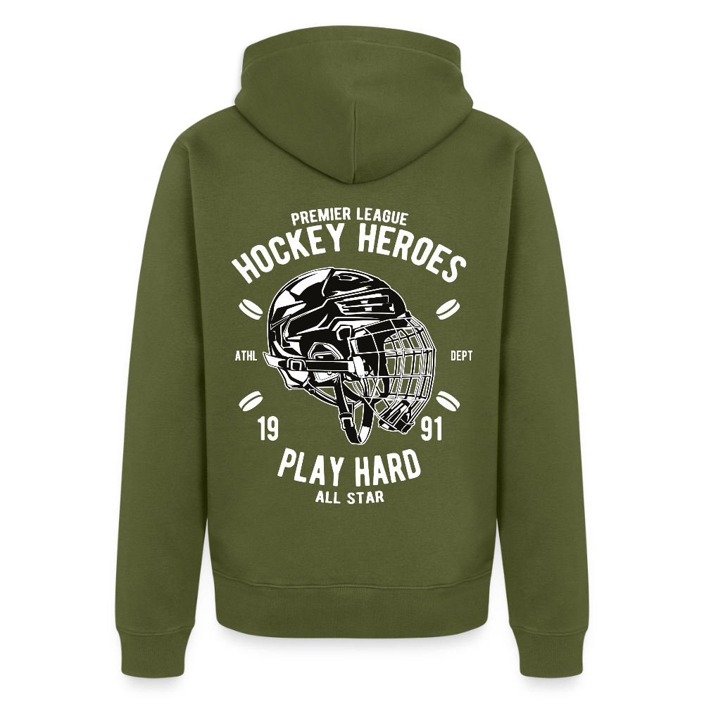 Hockey Heroes Men's Premium Hooded Jacket - khaki