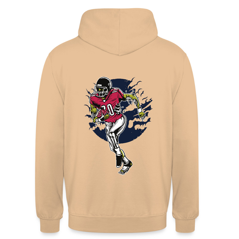 Zombie footballer Unisex Hoodie - peach
