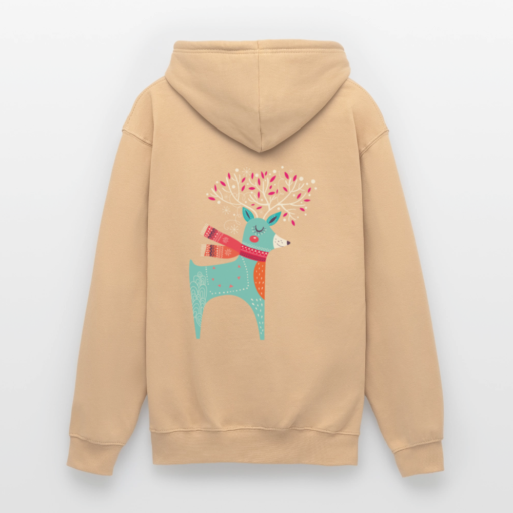 Reindeer Unisex Hoodie - peach
