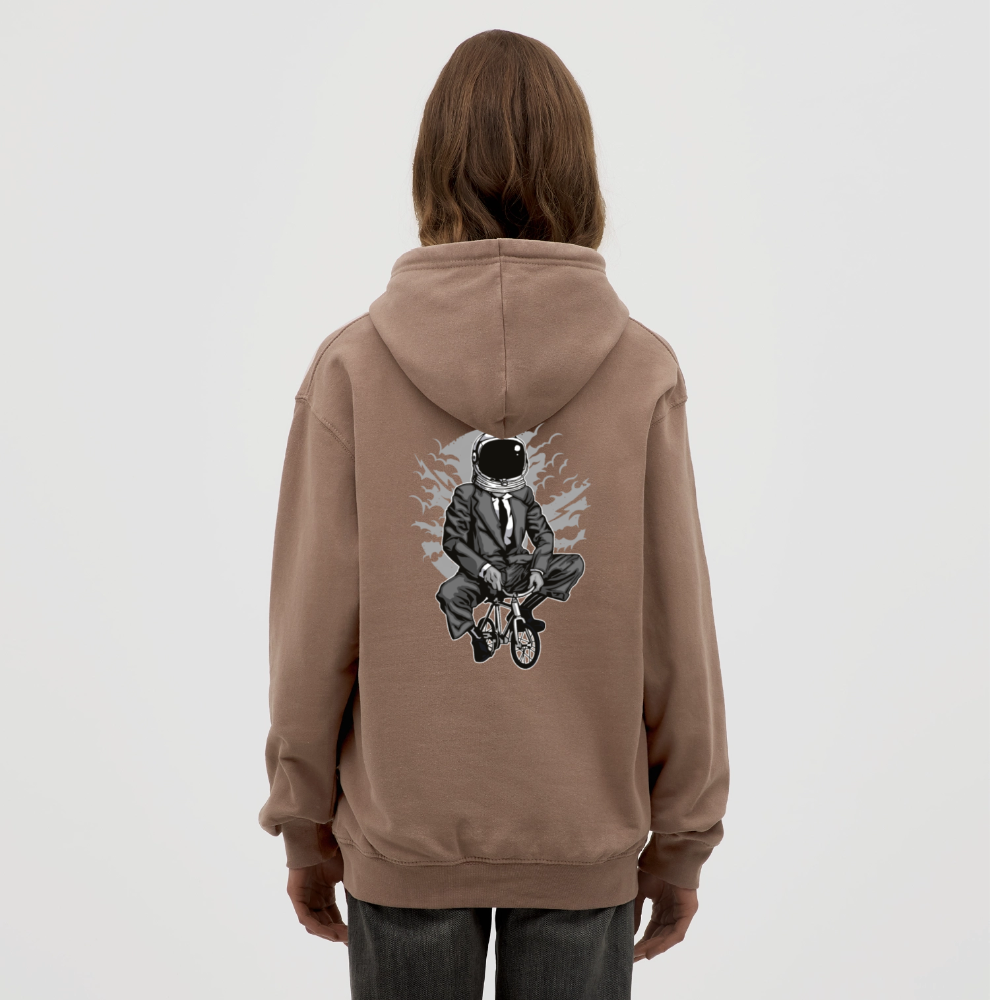 Bike to the moon Unisex Hoodie - mocha
