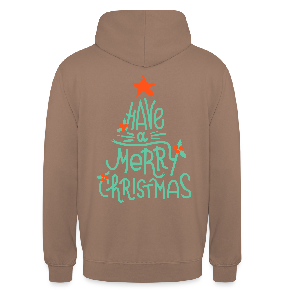 Merry christmas Unisex Hoodie - mocha
