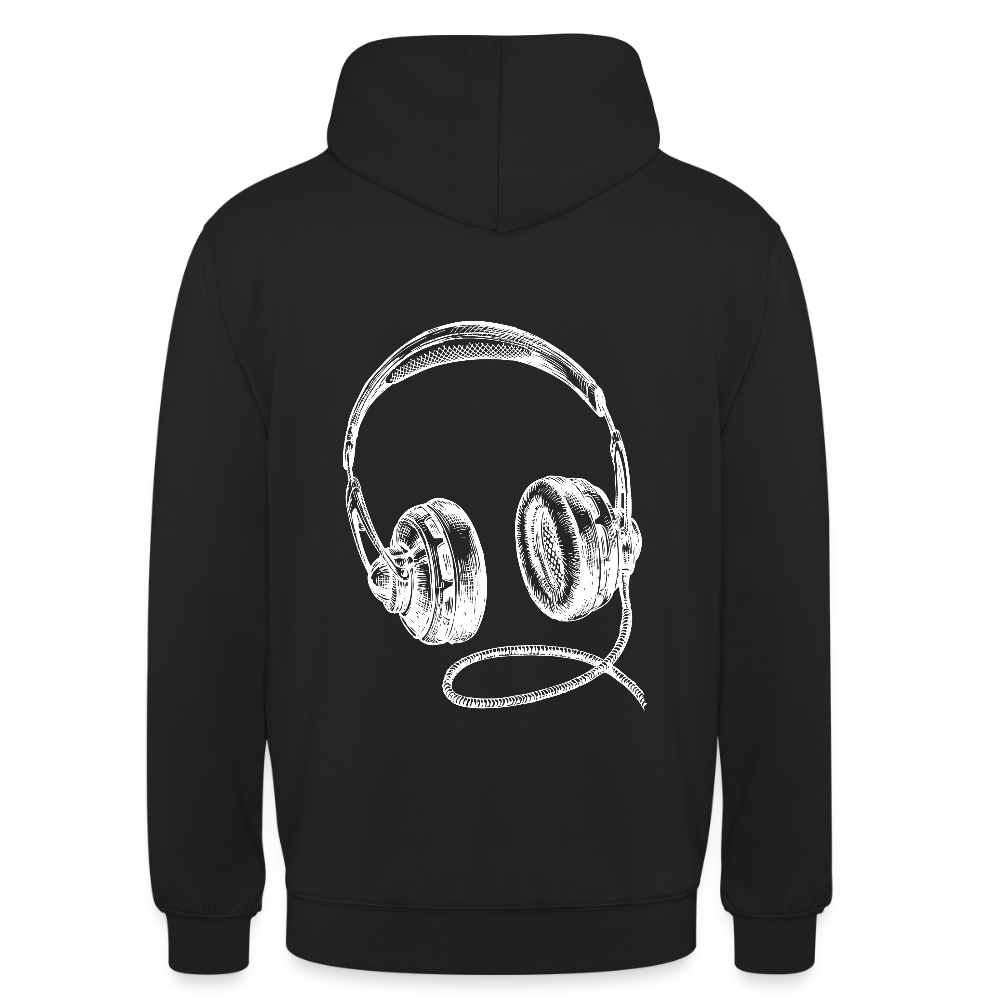 Headphones Unisex Hoodie - black