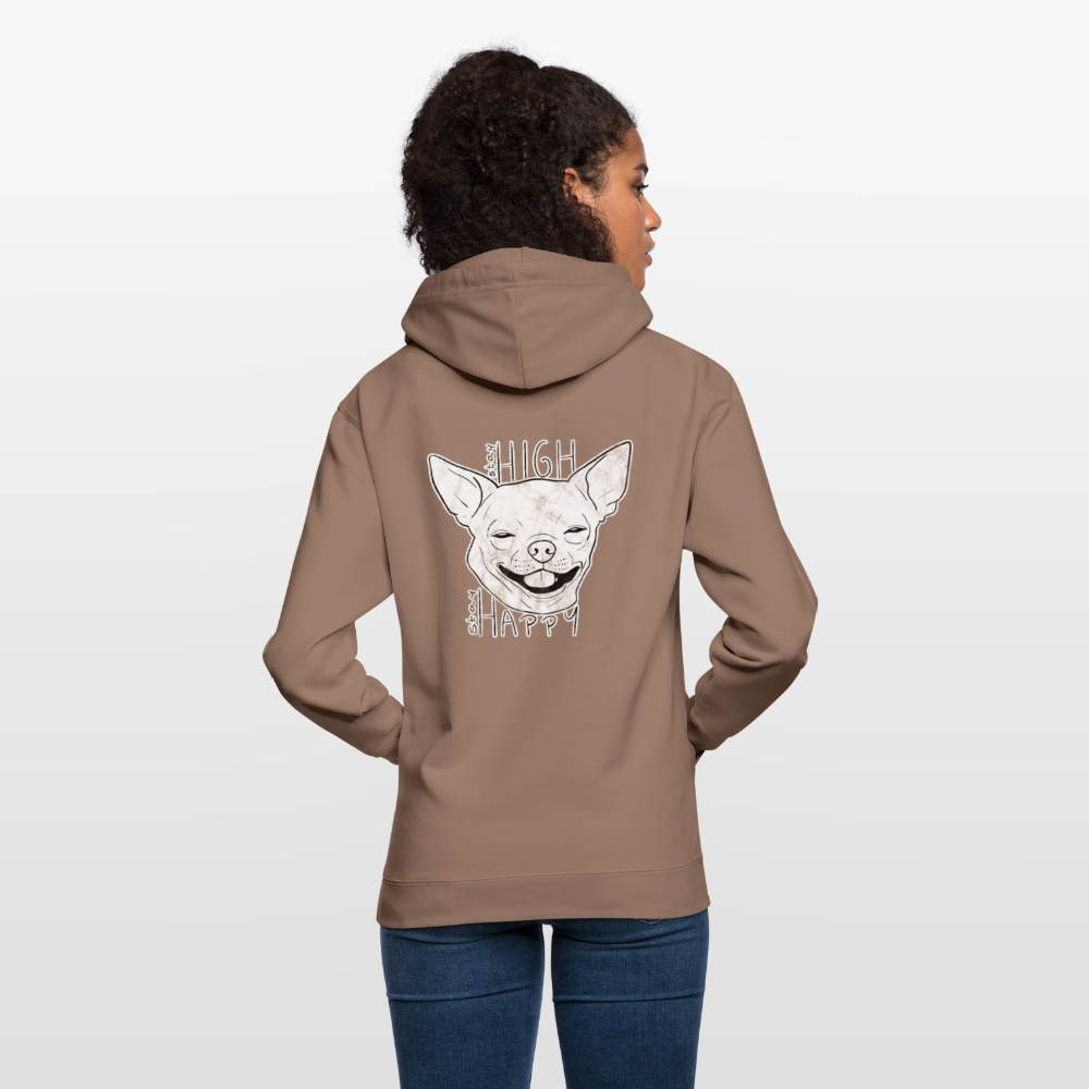 Stay high stay happy Unisex Hoodie - mocha
