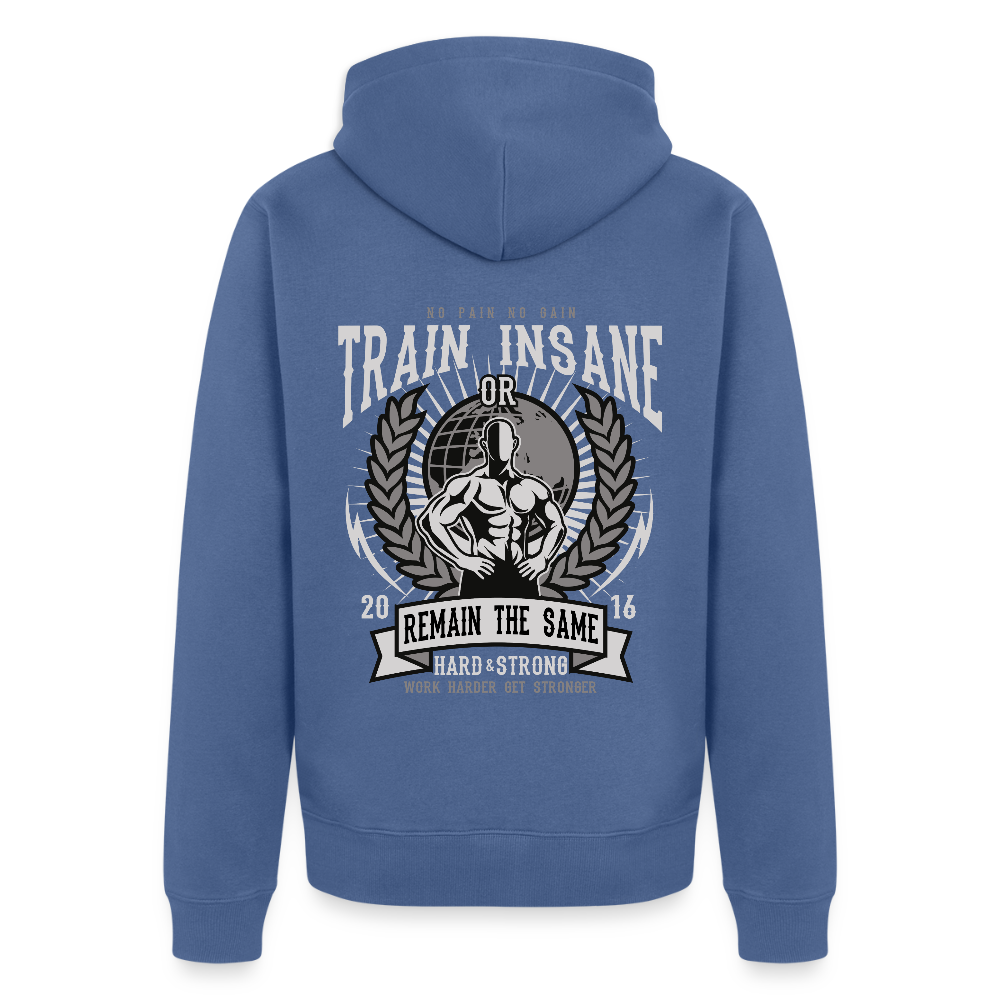 Train Insane Men's Premium Hooded Jacket - stone blue