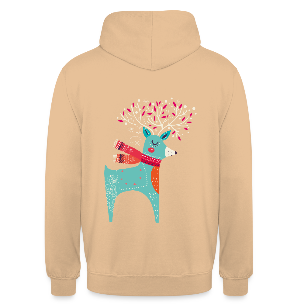 Reindeer Unisex Hoodie - peach