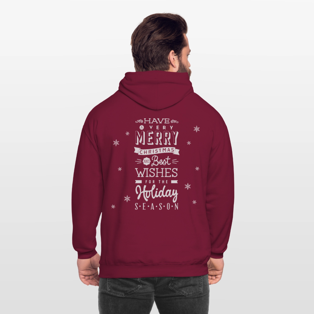 Merry Christmas Unisex Hoodie - bordeaux
