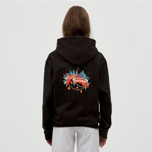 Merry Christmas Unisex Hoodie - black