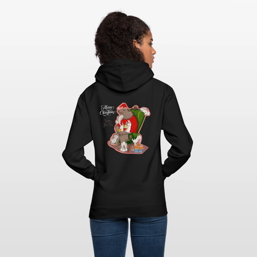 Christmas Bear Unisex Hoodie - black