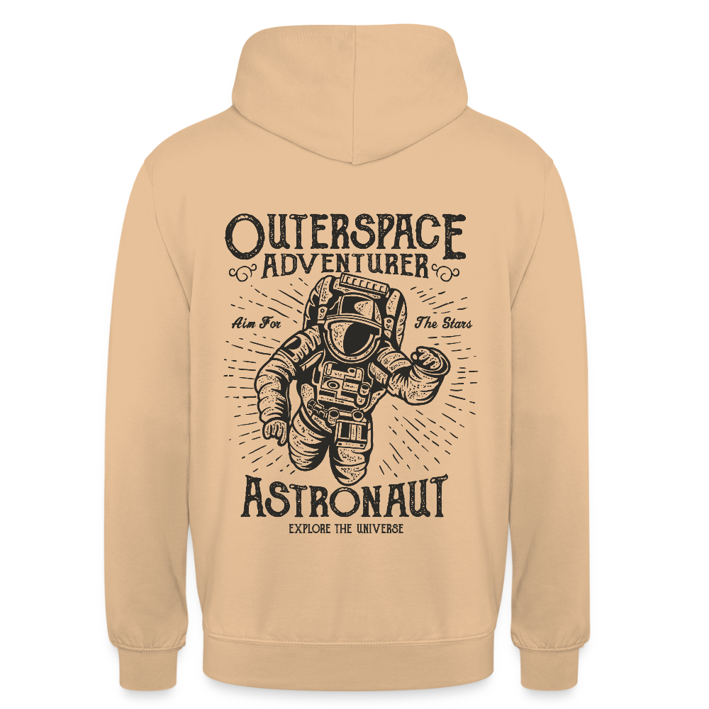 Astronaut Design Unisex Hoodie - peach
