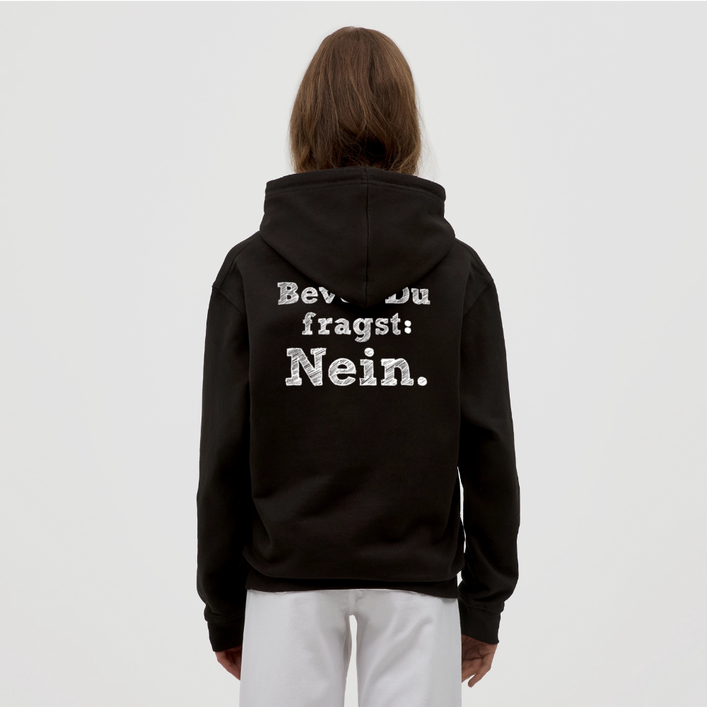 Before you ask Unisex Hoodie - black