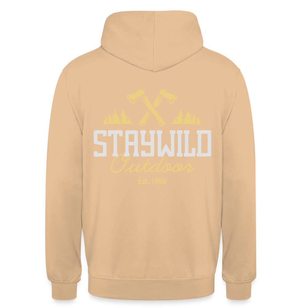 Sign Stay Wild Outdoors Unisex Hoodie - peach